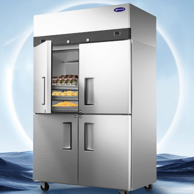 银都YBF9211KR四门冷冻插盘酒店厨房冰箱工厂食堂冷冻烘焙冰柜