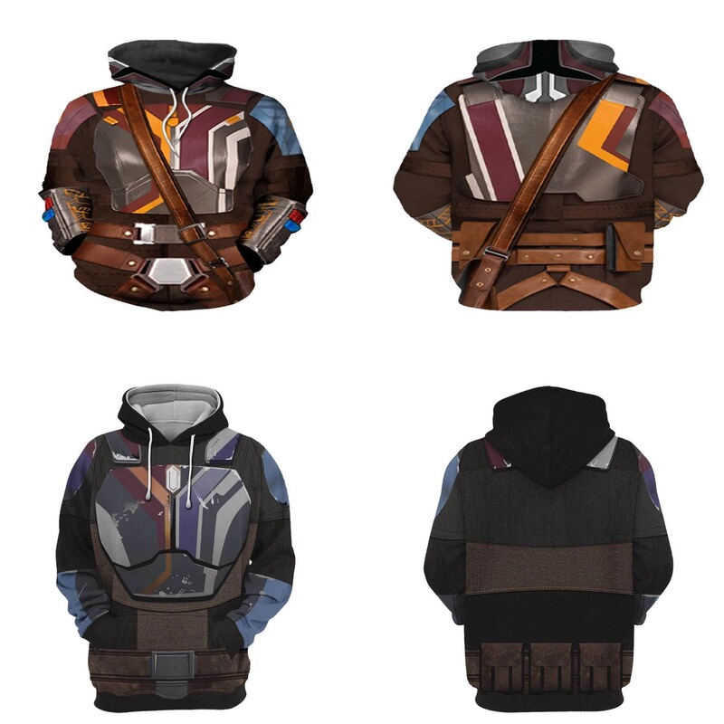 Foreign Trade New American Tv Series Star Wars 3D Digital Printing Hooded Sweatshirt Casual Hoodie Cosplay Foreign Trade New American Tv Series Star Wars 3D Digital Printing Hooded Sweatshirt Casual Hoodie Cosplay