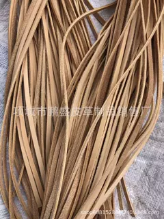 厂家本色方形牛皮绳 扁皮绳 牛皮吊绳 diy创意饰品绳