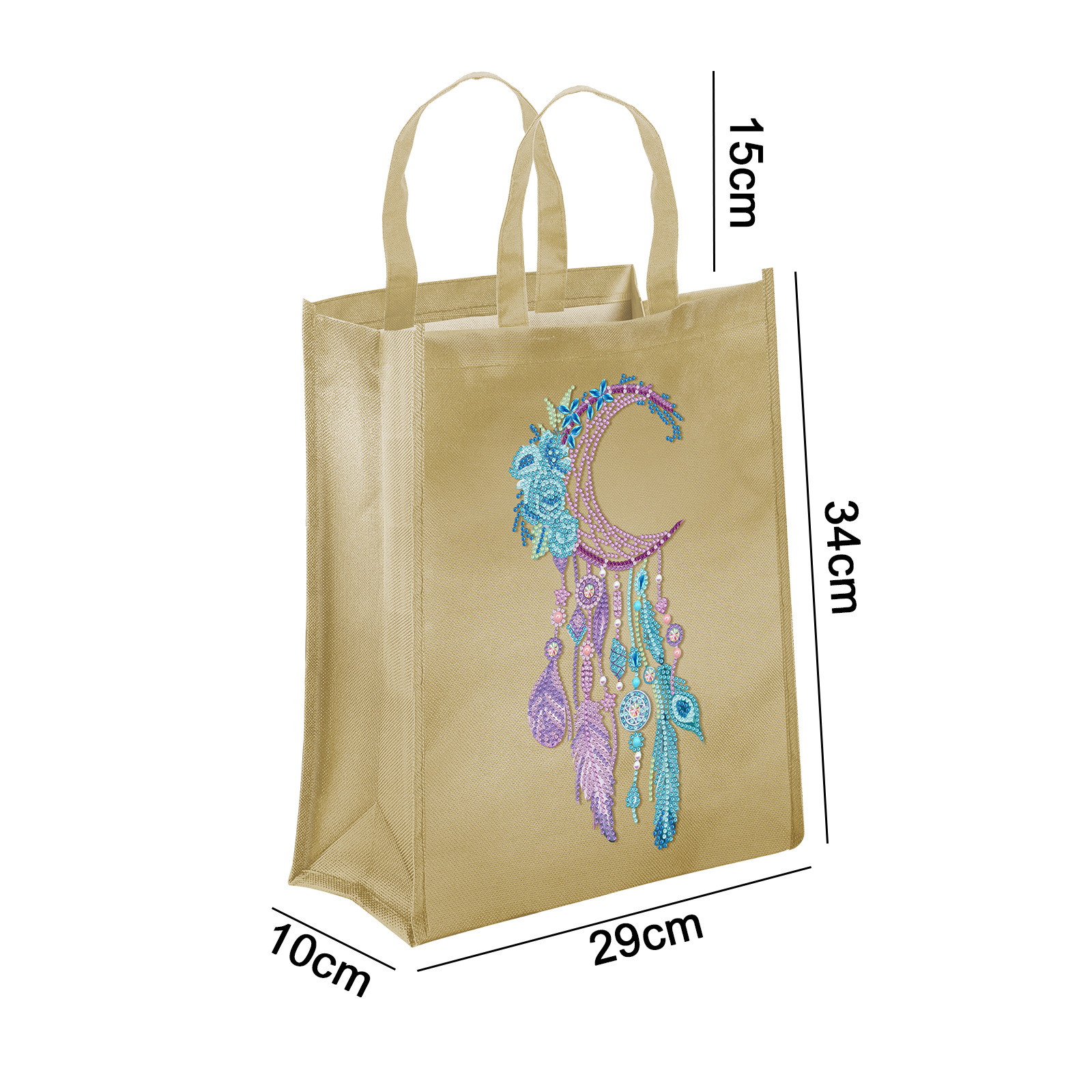 Diamante pintura perimetral DIY pintura caliente bolsa de protección del medio ambiente puntuación de perforación manual bordado cruzado Oxford tela bolsa de mano distribuible