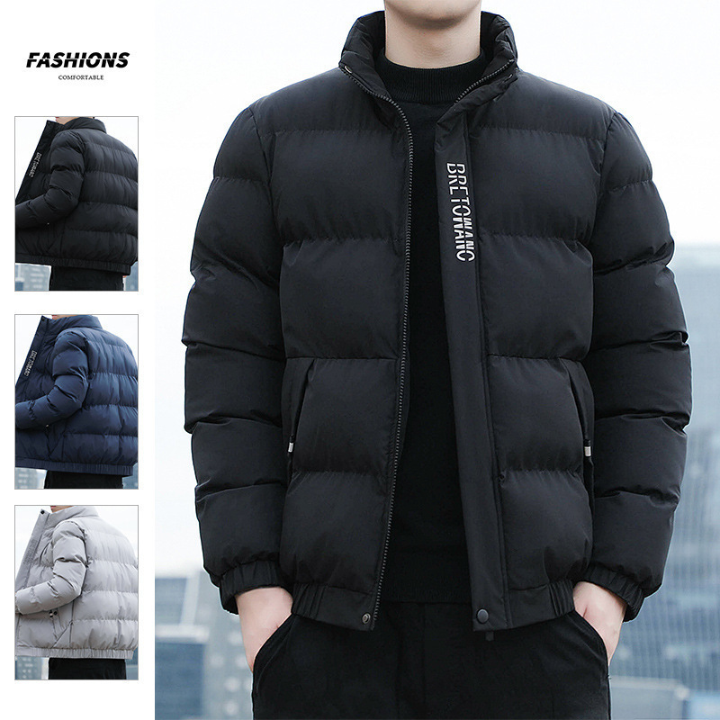 Fábrica directa de algodón de hombre nueva moda coreana de cuello corto chaqueta de algodón casual abrigo de algodón de aire transfronterizo