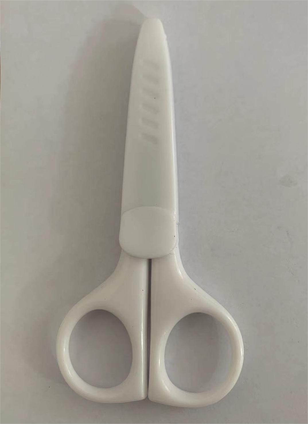 Tijeras pequeñas de acero inoxidable, tijeras de seguridad para niños, tijeras manuales para estudiantes, tijeras de hilo de punta plana, tijeras domésticas