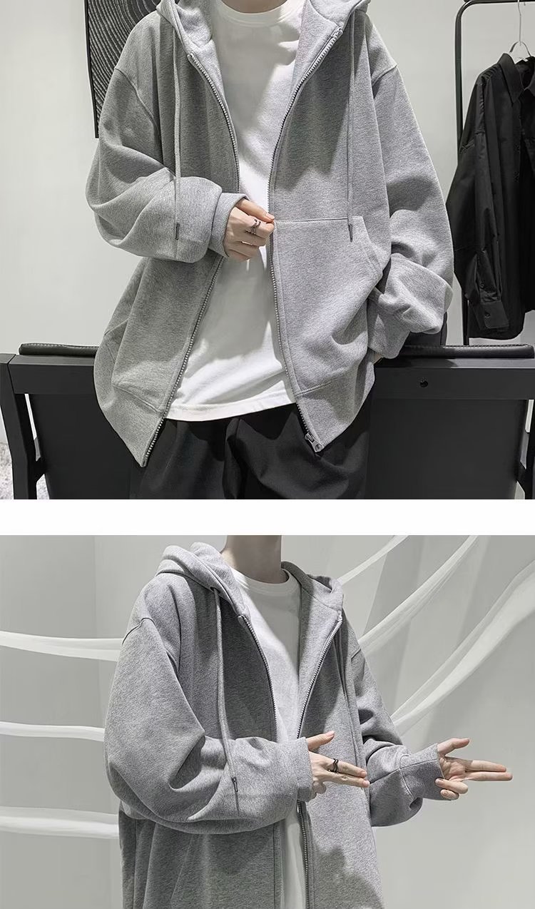 Herren-Kapuzenpullover im Ausverkauf, Frühling, Herbst, Winter, Samt, locker, vielseitig, Freizeitkleidung_voghion.com