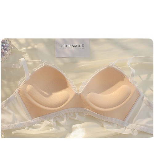 Pure Desire Sexy Women's Underwear New Small Breast Gathering Anti-sagging Wireless Girly Adjustable Bra Set