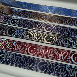 ✅月光竹素面银烫银丝带吧唧托diy谷美印象蝴蝶结痛包痛板手工材