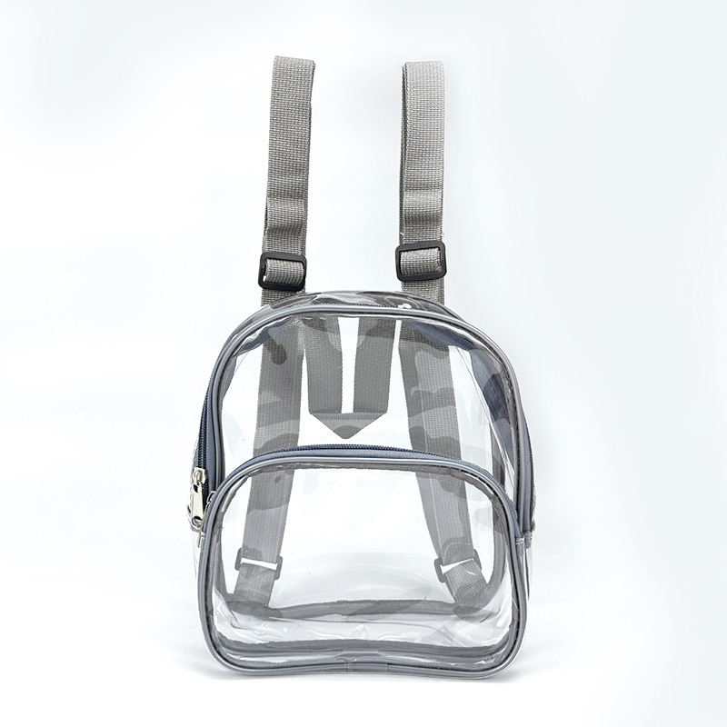 Transfronterizo nuevo estilo PVC mochila escolar transparente deportes al aire libre sellado bolsa transparente impermeable mini bolsa de almacenamiento de viaje