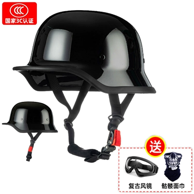 Breathable Scoop Helmets, Motosiklet dəbilqələri - m-bright-black-solid-color-versatile