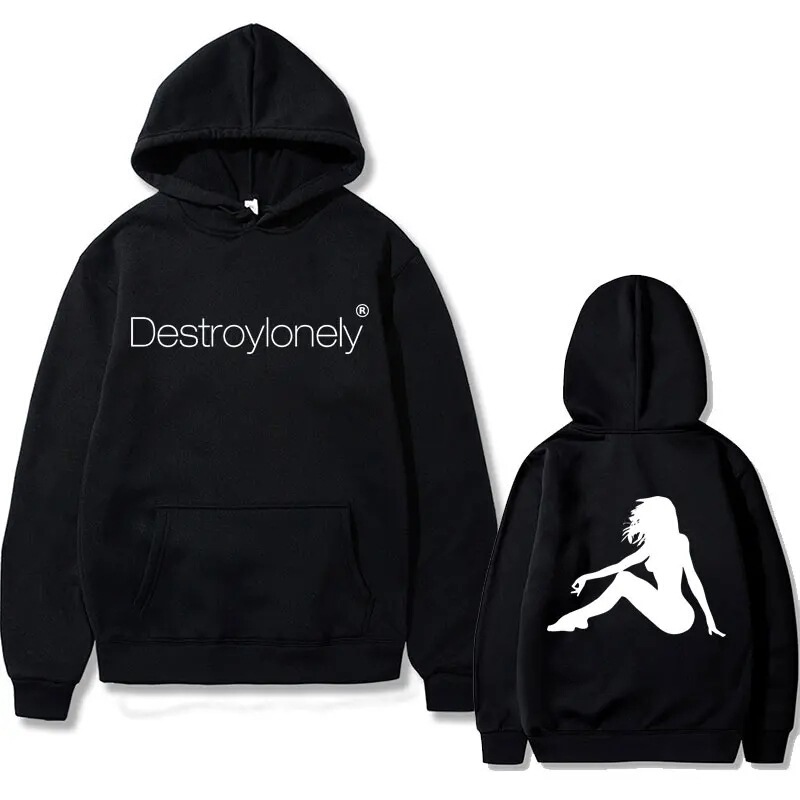 【Cross-Border European Size】Rapper Destroying Loneliness Printed Sweatshirt Men's Hip Hop Playboi Carti Super