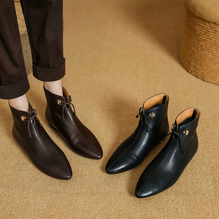 Французские ретро и ботильоны сапоги женские осень-зима новые толстые каблуки модные женские сапоги низкие сапоги голые сапоги женские