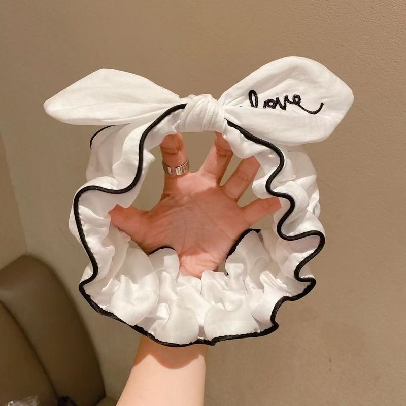 顔のヘアバンドの女の子の刺繍のアルファベットのレースのヘッドバンドの髪飾りネットの弾力性の広いリボンの髪飾り|undefined