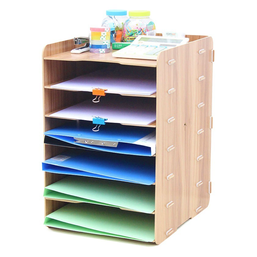 Офисные канцелярские принадлежности стойка для хранения рабочего стола A4 коробка для хранения документов большой емкости Полка для данных Многослойная стойка для хранения