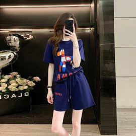 2026夏季新款活泼减龄休闲运动套装女俏皮可爱舒适T恤短裤两件套