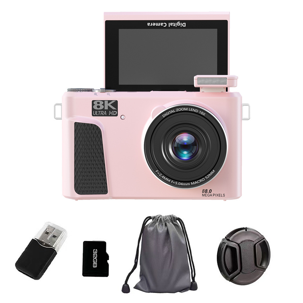 Nuevas cámaras digitales transfronterizas de 8k micro-single 3 pulgadas de pantalla de flip party estudiantil selfie cámara wifi CCD HD