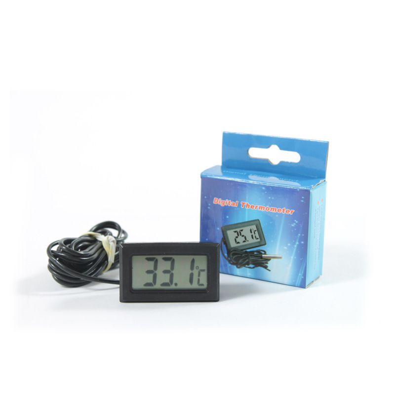 电子数显测温度表室温水温浴缸冰箱数字显示感应器温度计防水探头