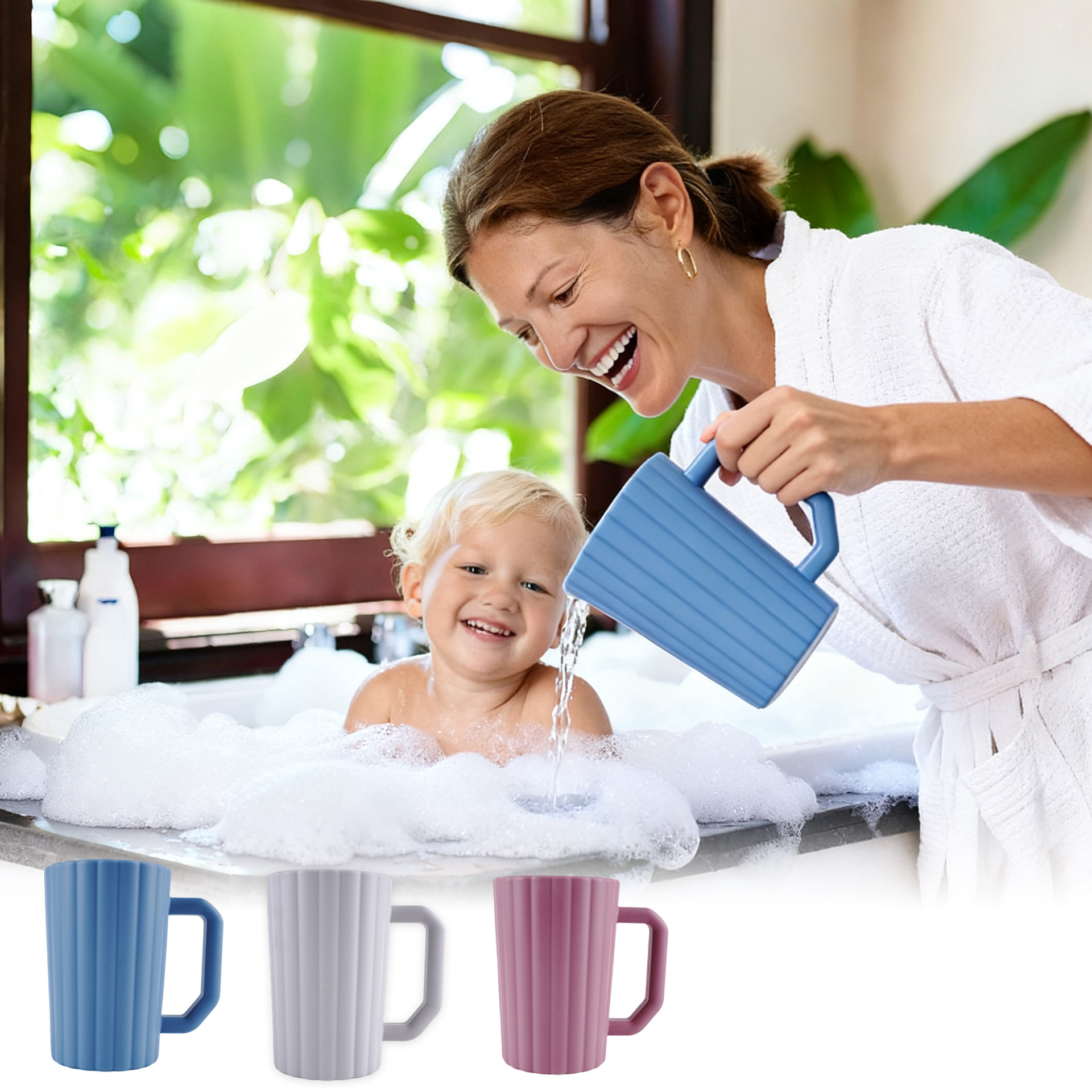 Taza de silicona para niños transfronterizos sin tapa, taza de agua para bebés, taza de agua para bebés con mango