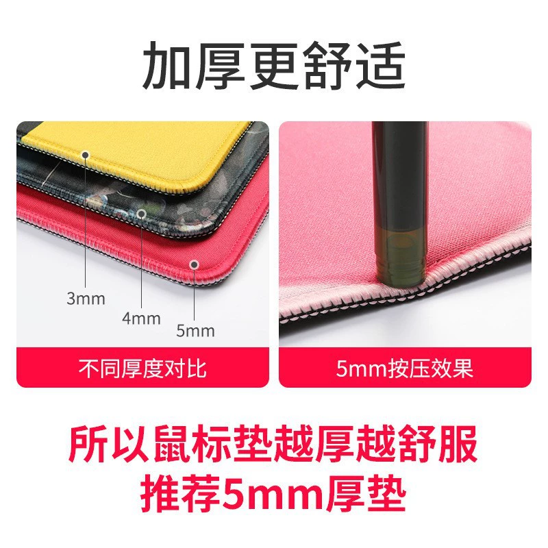 Mouse cushion custom pattern size Super large game Creative advertising map DIY thickened lock edge keyboard cushion