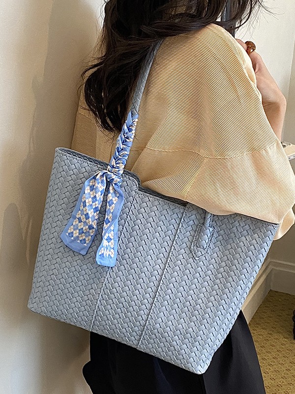 Bolsa de viaje de alta calidad para mujeres 2026 nueva moda transfronteriza de moda tejida exquisita de gran capacidad bolso de hombro