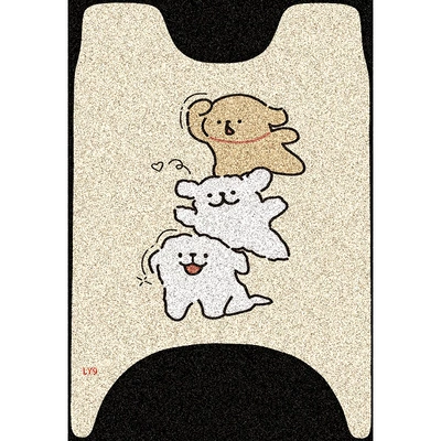 Electric vehicle foot mat – Electric Vehicle Foot Mat Decoration - three-line-dogs