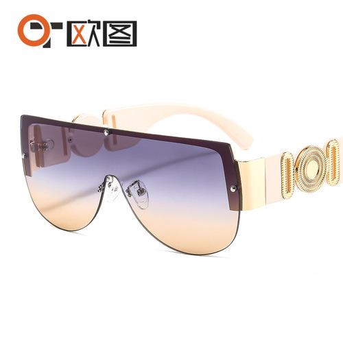 One-piece fashionable sunglasses for men and women, personalized modern retro one-piece goggles M504 cross-border accessories theme