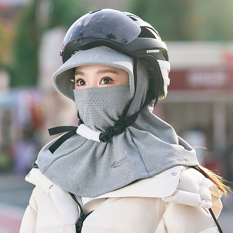 冬季保暖帽子户外骑行头套防寒滑雪帽保暖围脖面罩一体防寒套头帽