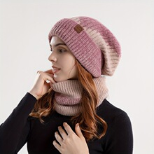 W 96467 Two-tone Fleece Ear Cap Set �pɫ�ӽq�o��ñ������
