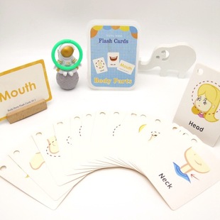 in stock cross-border children early education English body parts learning flash cards flash cards cross-border teaching aids
