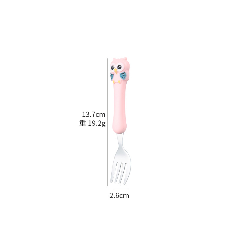 핑크 부엉이 싱글 포크