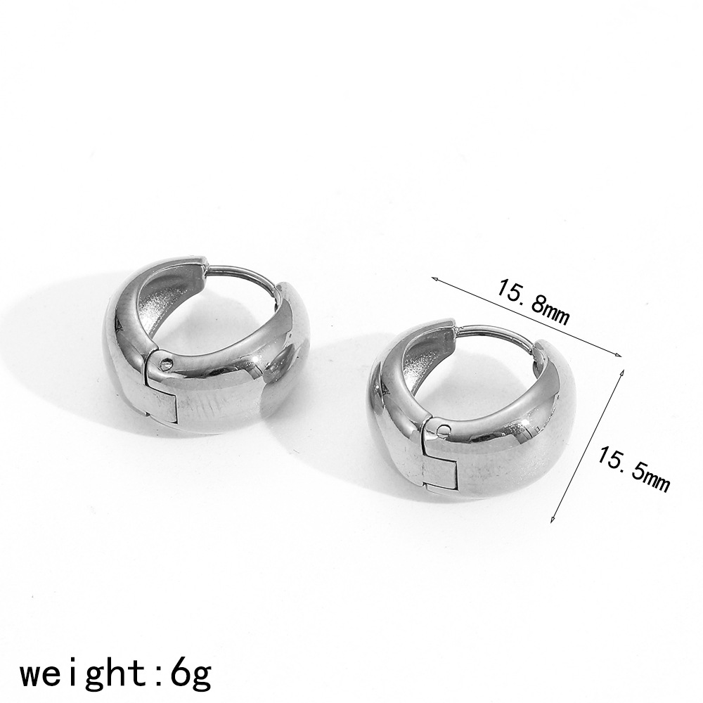 Transfronterizos ins bolsa de aire tipo pendientes de acero inoxidable moda sencilla alta sensación pendientes de acero de titanio