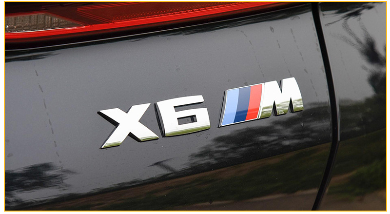 Suitable for Bmw m Rear Tail Car Logo M1M2M3M4M5M6 Word Logo 3 Series 5 Series X6M Modified Fender Label