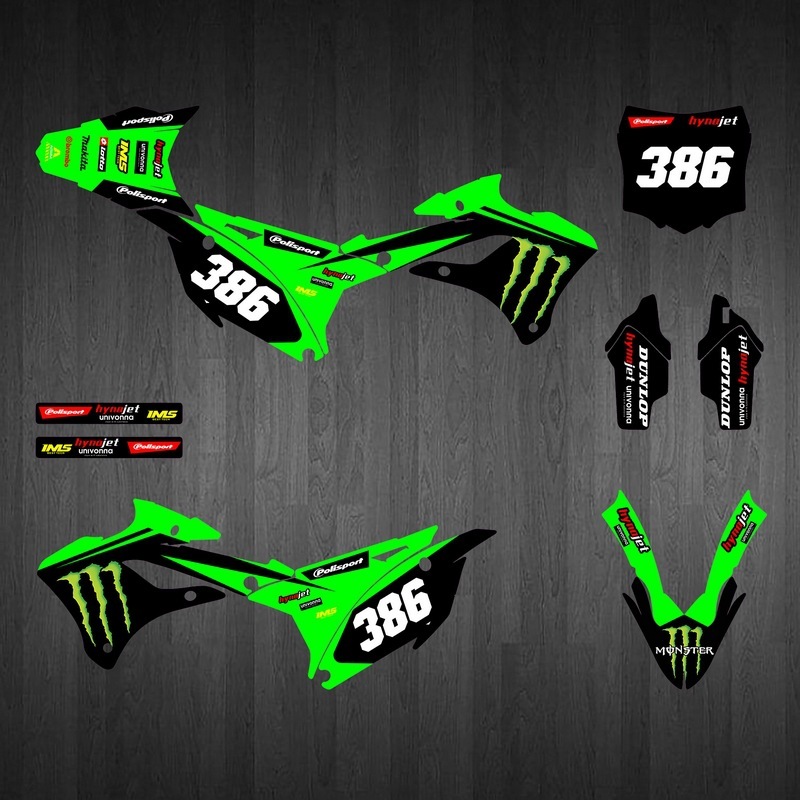 オフロードバイクステッカー カワサキ 22-24 KX85 対応 車用ステッカー フィルム デカール RK|undefined