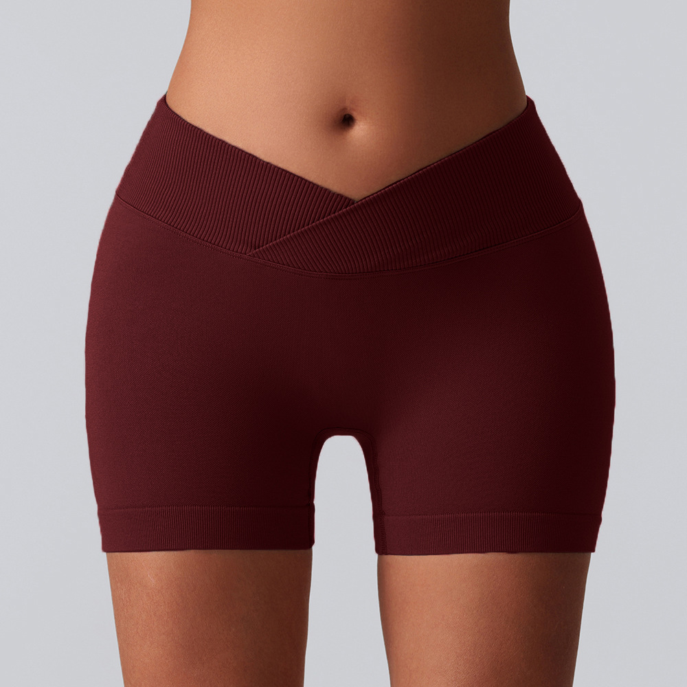 Europa y América sin costuras pantalones cortos de correr transpirables deportivos, pantalones cortos, pantalones cortos de cintura alta, pantalones cortos, pantalones cortos, pantalones cortos