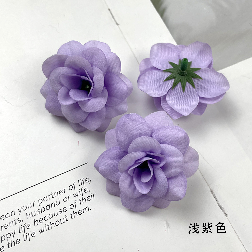 Simulación de tela de terciopelo de pequeño ángulo flores de rosa DIY sombreros hechos a mano arreglos de flores bolsas de props para el hogar adornos florales