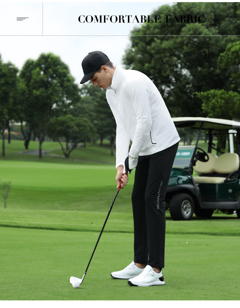 Áo chống nắng golf nam cổ đứng nhẹ chống mưa, tay dài khóa kéo — Áo khoác đen [mũ trùm đầu ẩn/chống nắng và mưa/vòng găng tay ở mặt sau] YF818 chi tiết 16