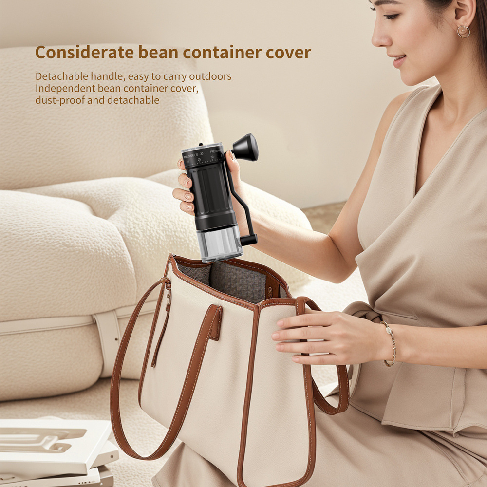 Molinillo de cerámica transfronterizo Molinillo de granos de café Máquina de café de manivela Molinillo de café manual Ajuste externo Nuevo portátil