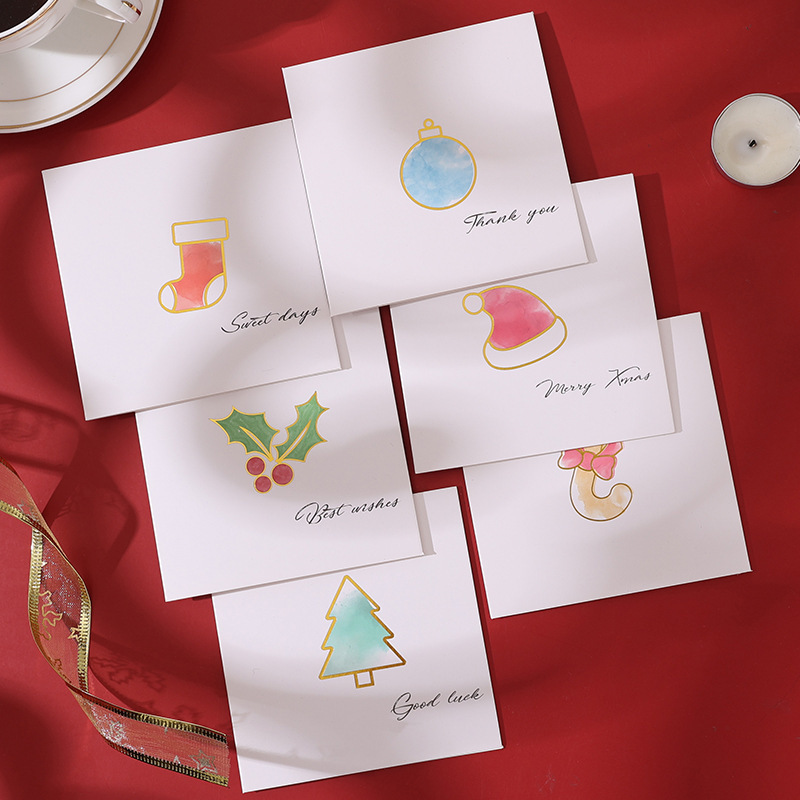 Tarjeta de felicitación creativa retro de piel de vaca con plantas y flores para días festivos infantiles, deseos de cumpleaños, tarjeta pequeña en blanco con sobre