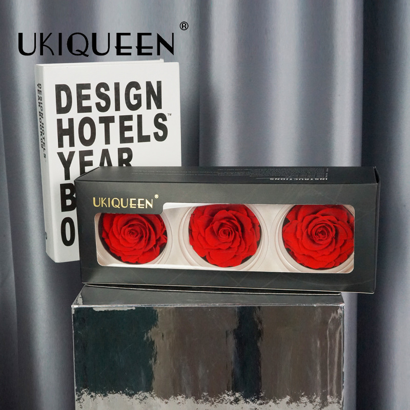 Yunnan fábrica al por mayor de rosas eternas 7-8cm flores no artificiales flores hechas a mano accesorios de flores de bricolaje