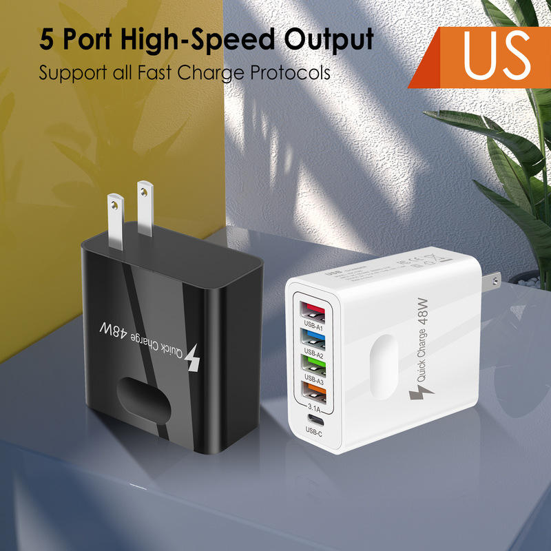 New Multi-Port USB Charger 5V2A European Standard Type-C Multi-Function Fast Charging Mobile Phone Pd Head Multi-Port Fast Charging New Multi-Port USB Charger 5V2A European Standard Type-C Multi-Function Fast Charging Mobile Phone Pd Head Multi-Port Fast Charging