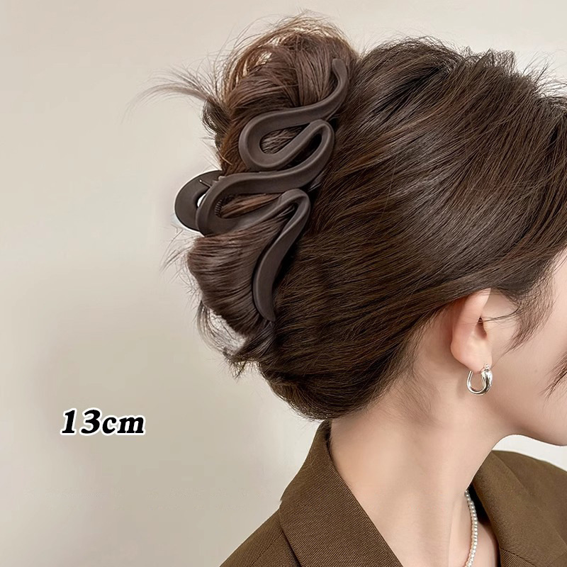 Gran abrazadera de tiburón esmaltado, toque de cabeza, abrazadera de cabello de alto nivel, 2025 nuevo temperamento, abrazadera de agarre para mujeres