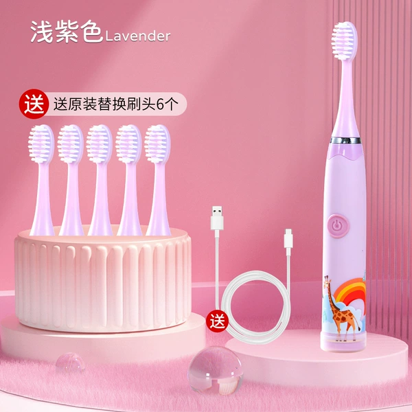163 English purple 6 brush heads (Type-c rechargeable model)