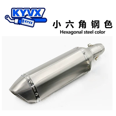 Motorcycle Scooter Modified Personalized Exhaust Pipe Scorpio Yoshimura Stainless Steel Small Hexagonal Modified Exhaust Pipe 51 Caliber