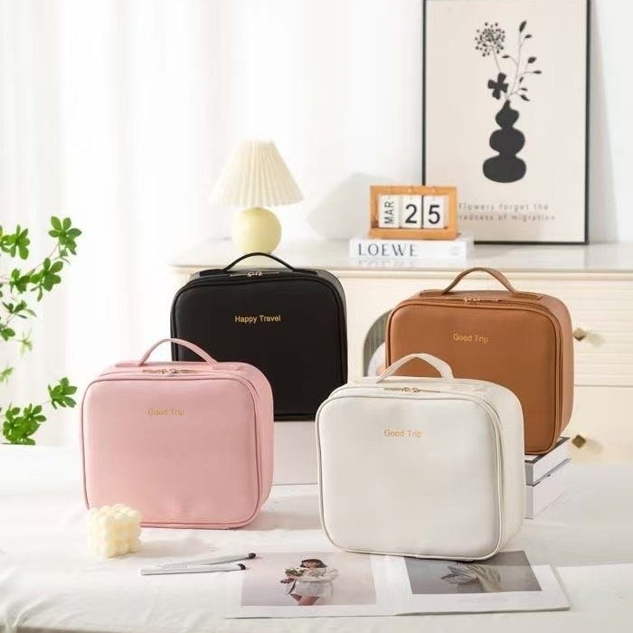 Espejo bolsa de almacenamiento portátil caja de almacenamiento de cosméticos caja de maquillaje simple portátil estilo coreano bolsa de viaje para mujeres multifuncional