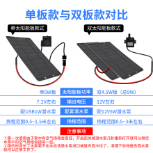 太阳能喷泉潜水泵假山循环花园户外小型庭院鱼池12v直流抽水机5v