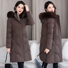 2025妈妈冬装加肥加大码棉服中长款中老年加绒棉衣女外套中年棉袄