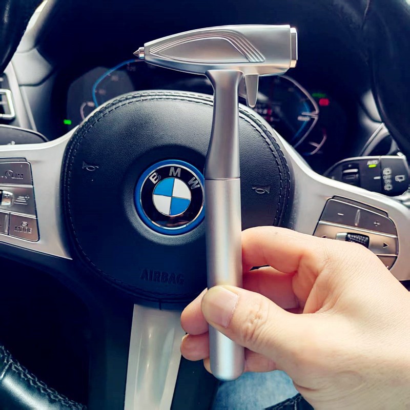 New Alloy Car Tungsten Steel Safety Hammer Multi-Functional Emergency Escape Window Breaker with Cutter Emergency Window Breaker Artifact