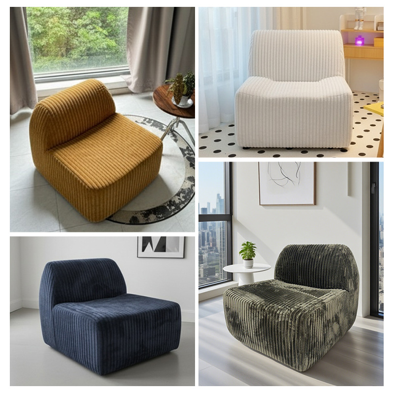 Transfronterizos sofá de compresión de paquete pequeño tipo de casa un solo muelle de asiento sofá taburete de dormitorio sala de estar balcón sofá perezoso silla