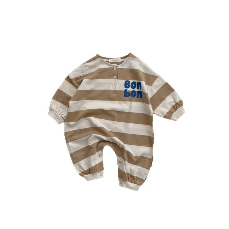 Bebé mono primavera estilo coreano ropa para niños primavera mameluco del bebé manga larga vaina primavera mameluco
