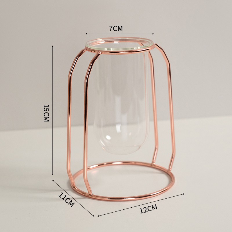 15cm high rose gold hydroponic