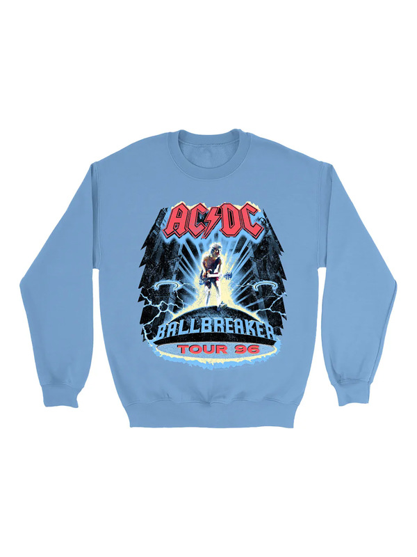 2025 Autumn and Winter Acdc Band Rock American Vintage Street Loose Blue Men's and Women's Round Neck Sweatshirt 2025 Autumn and Winter Acdc Band Rock American Vintage Street Loose Blue Men's and Women's Round Neck Sweatshirt
