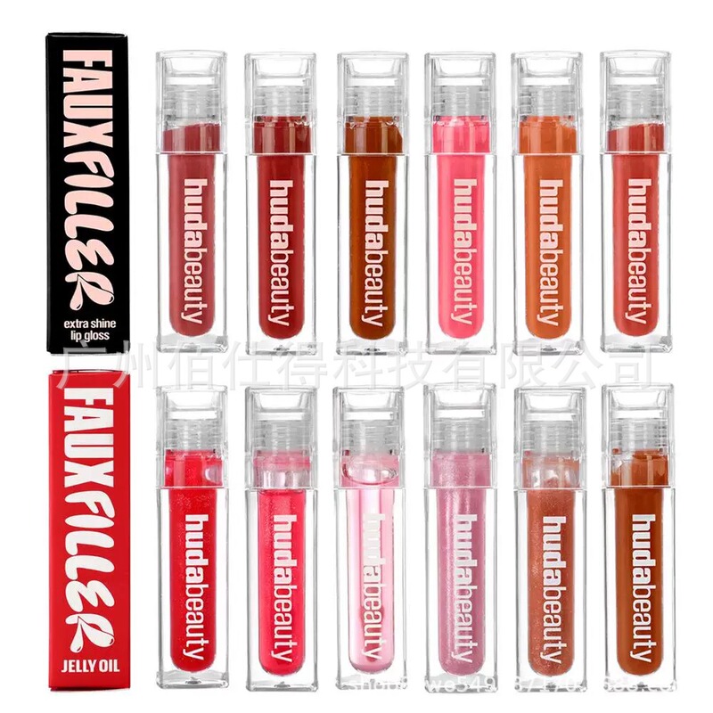 Huda Beauty Lip Oil Faux Filler Lip Gloss Glossy Lip Gloss Lip Glaze 3.9ml Huda Beauty Lip Oil Faux Filler Lip Gloss Glossy Lip Gloss Lip Glaze 3.9ml
