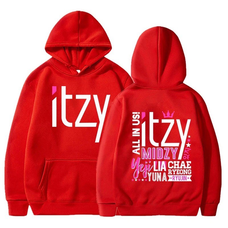 New Fashion Kpop Men Women Hoodies ITZY Printed Sweatshirt A